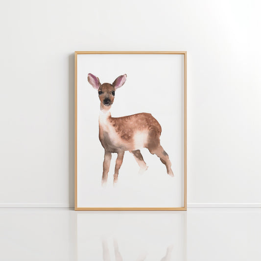 Deer watercolour print II