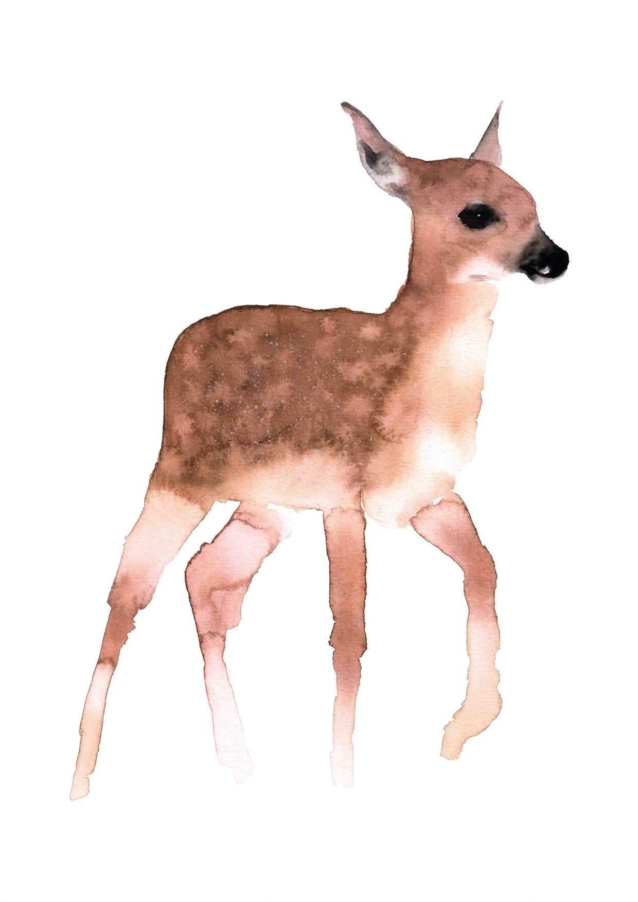 Deer watercolour print IV