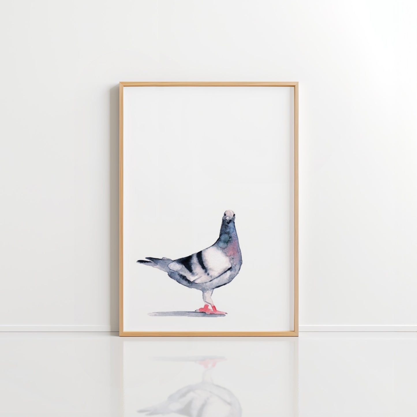 Pigeon watercolour print