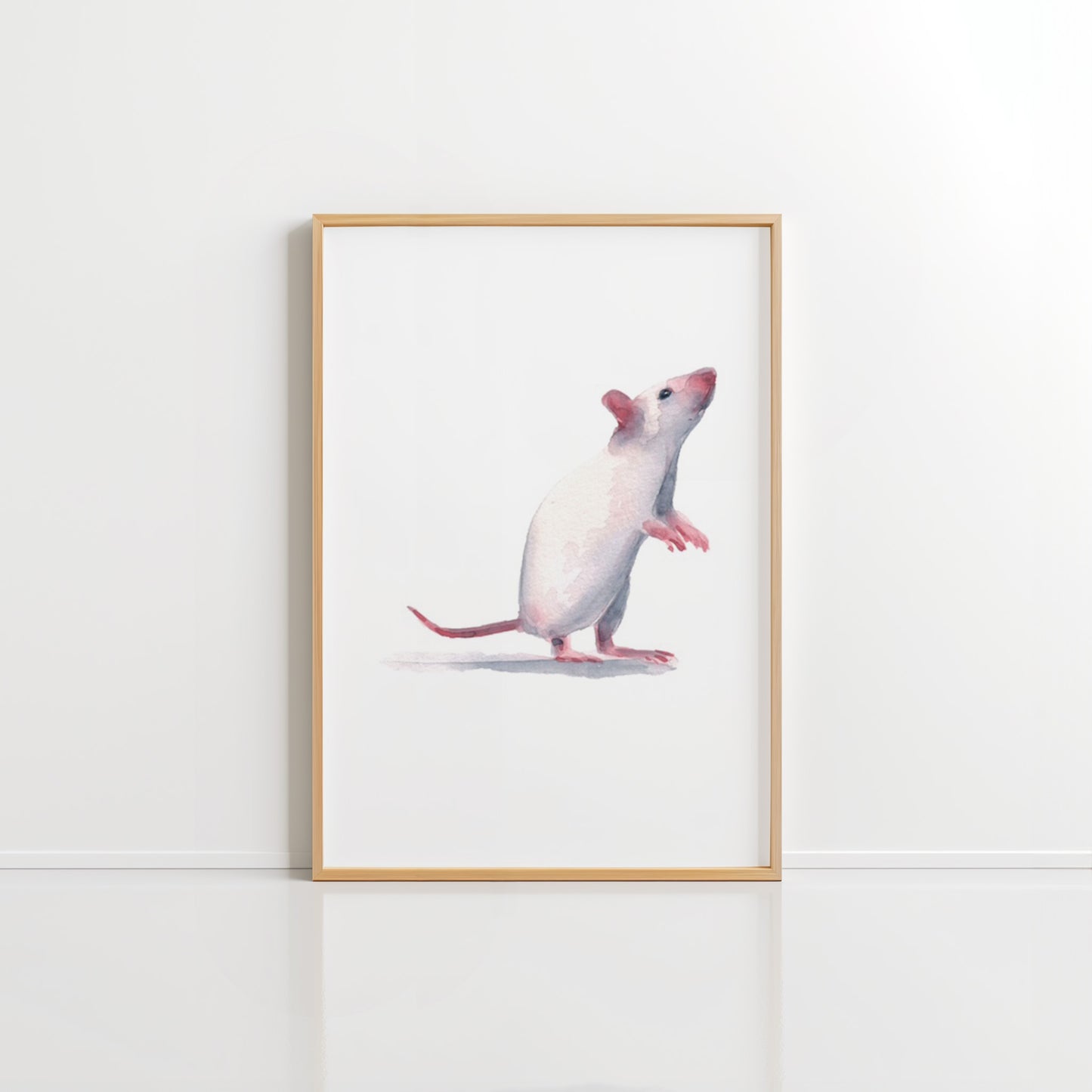 Rat watercolour print