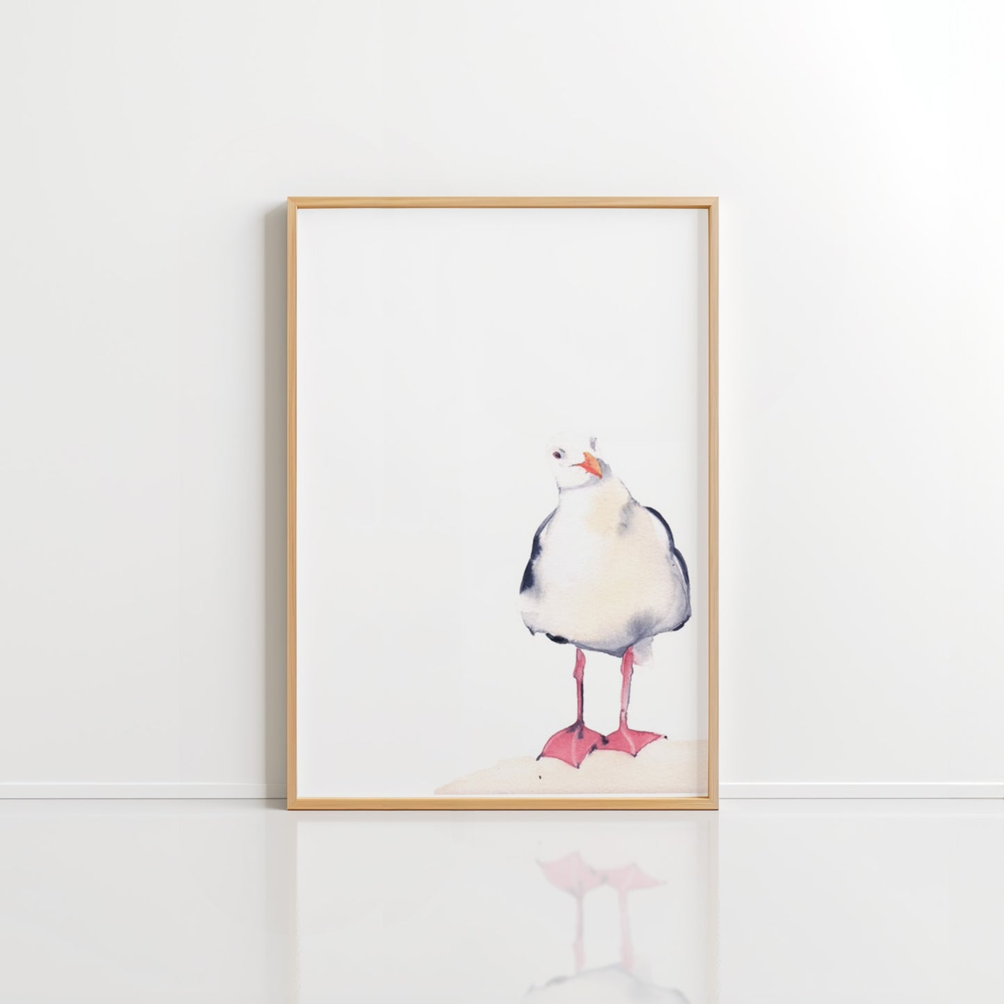 Seagull watercolour print