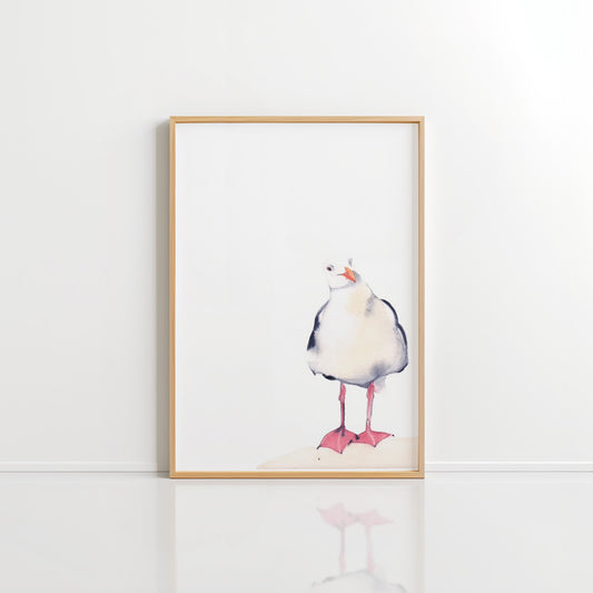 Seagull watercolour print